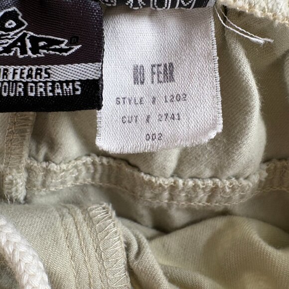 NO FEAR Khaki Shorts Men L Sun Faded Bleached Distressed X Game Made in USA Surf - Picture 6 of 14